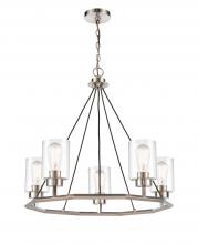  441-5CH-BSN-G4414 - Mila - 5 Light - 29 inch - Black Satin Nickel - Chain Hung - Chandelier