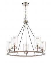  441-5CH-BSN-SDY - Mila - 5 Light - 29 inch - Black Satin Nickel - Chain Hung - Chandelier