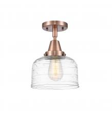  447-1C-AC-G713-LED - Bell - 1 Light - 8 inch - Antique Copper - Flush Mount