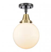  447-1C-BAB-G201-8 - Beacon - 1 Light - 8 inch - Black Antique Brass - Flush Mount