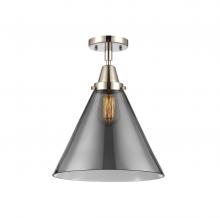  447-1C-PN-G43-L - Cone - 1 Light - 12 inch - Polished Nickel - Flush Mount