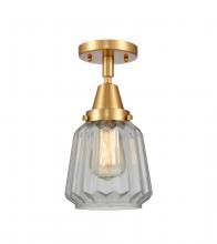  447-1C-SG-G142 - Chatham - 1 Light - 7 inch - Satin Gold - Flush Mount