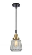  447-1S-BAB-G142-LED - Chatham - 1 Light - 7 inch - Black Antique Brass - Mini Pendant