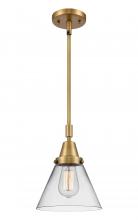  447-1S-BB-G42 - Cone - 1 Light - 8 inch - Brushed Brass - Mini Pendant