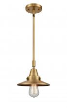  447-1S-BB-M4 - Railroad - 1 Light - 8 inch - Brushed Brass - Mini Pendant