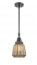  447-1S-BK-G146-LED - Chatham - 1 Light - 7 inch - Matte Black - Mini Pendant