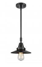  447-1S-BK-M6-LED - Railroad - 1 Light - 8 inch - Matte Black - Mini Pendant