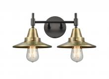  447-2W-BAB-M4-AB - Railroad - 2 Light - 17 inch - Black Antique Brass - Bath Vanity Light