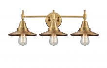  447-3W-BB-M4-BB - Railroad - 3 Light - 26 inch - Brushed Brass - Bath Vanity Light