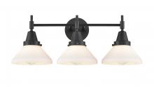  447-3W-BK-W-LED - Caden - 3 Light - 26 inch - Matte Black - Bath Vanity Light