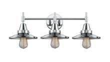  447-3W-PC-M7-PC - Railroad - 3 Light - 26 inch - Polished Chrome - Bath Vanity Light