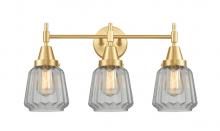  447-3W-SG-G142-LED - Chatham - 3 Light - 24 inch - Satin Gold - Bath Vanity Light