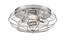  510-3C-PC-LED - Providence - 3 Light - 15 inch - Polished Chrome - Flush Mount