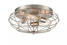  510-3C-SN-LED - Providence - 3 Light - 15 inch - Brushed Satin Nickel - Flush Mount