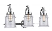  515-3W-PC-G184-LED - Canton - 3 Light - 28 inch - Polished Chrome - Bath Vanity Light