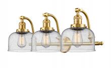  515-3W-SG-G74 - Bell - 3 Light - 28 inch - Satin Gold - Bath Vanity Light