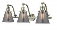  515-3W-SN-G63 - Cone - 3 Light - 28 inch - Brushed Satin Nickel - Bath Vanity Light