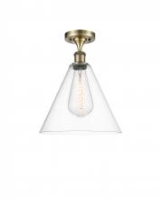  516-1C-AB-GBC-122 - Berkshire - 1 Light - 12 inch - Antique Brass - Semi-Flush Mount