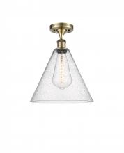  516-1C-AB-GBC-124 - Berkshire - 1 Light - 12 inch - Antique Brass - Semi-Flush Mount