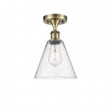  516-1C-AB-GBC-84-LED - Berkshire - 1 Light - 8 inch - Antique Brass - Semi-Flush Mount