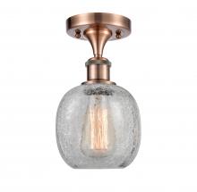  516-1C-AC-G105 - Belfast - 1 Light - 6 inch - Antique Copper - Semi-Flush Mount