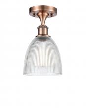  516-1C-AC-G382-LED - Castile - 1 Light - 6 inch - Antique Copper - Semi-Flush Mount