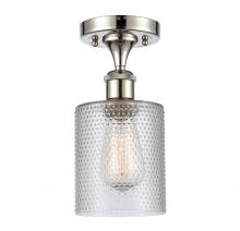  516-1C-PN-G112-LED - Cobbleskill - 1 Light - 5 inch - Polished Nickel - Semi-Flush Mount