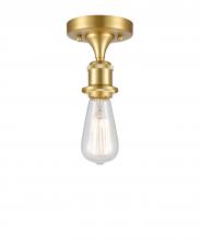  516-1C-SG-LED - Bare Bulb - 1 Light - 5 inch - Satin Gold - Semi-Flush Mount