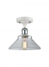  516-1C-WPC-G132-LED - Orwell - 1 Light - 8 inch - White Polished Chrome - Semi-Flush Mount