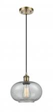  516-1P-AB-G247-LED - Gorham - 1 Light - 10 inch - Antique Brass - Cord hung - Mini Pendant