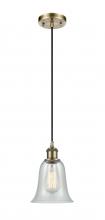  516-1P-AB-G2812 - Hanover - 1 Light - 6 inch - Antique Brass - Cord hung - Mini Pendant