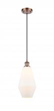 Innovations Lighting 516-1P-AC-G651-7 - Cindyrella - 1 Light - 7 inch - Antique Copper - Cord hung - Mini Pendant