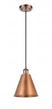  516-1P-AC-MBC-8-AC-LED - Berkshire - 1 Light - 8 inch - Antique Copper - Cord hung - Mini Pendant