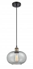  516-1P-BAB-G247-LED - Gorham - 1 Light - 10 inch - Black Antique Brass - Cord hung - Mini Pendant