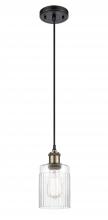  516-1P-BAB-G342-LED - Hadley - 1 Light - 5 inch - Black Antique Brass - Cord hung - Mini Pendant