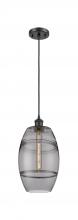  516-1P-BK-G557-8SM - Vaz - 1 Light - 8 inch - Matte Black - Cord hung - Mini Pendant