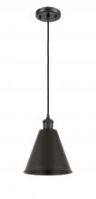  516-1P-BK-MBC-8-BK-LED - Berkshire - 1 Light - 8 inch - Matte Black - Cord hung - Mini Pendant