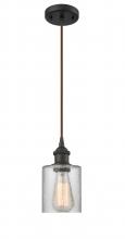  516-1P-OB-G112-LED - Cobbleskill - 1 Light - 5 inch - Oil Rubbed Bronze - Cord hung - Mini Pendant