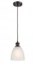 Innovations Lighting 516-1P-OB-G381-LED - Castile - 1 Light - 6 inch - Oil Rubbed Bronze - Cord hung - Mini Pendant