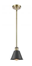  516-1S-AB-M8-BK-LED - Smithfield - 1 Light - 7 inch - Antique Brass - Mini Pendant