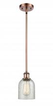  516-1S-AC-G259-LED - Caledonia - 1 Light - 5 inch - Antique Copper - Mini Pendant