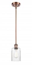  516-1S-AC-G342-LED - Hadley - 1 Light - 5 inch - Antique Copper - Mini Pendant