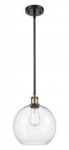  516-1S-BAB-G122-10-LED - Athens - 1 Light - 10 inch - Black Antique Brass - Mini Pendant