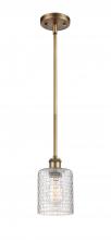  516-1S-BB-G112C-5CL - Cobbleskill - 1 Light - 5 inch - Brushed Brass - Mini Pendant