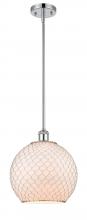  516-1S-PC-G121-10CSN-LED - Farmhouse Chicken Wire - 1 Light - 10 inch - Polished Chrome - Mini Pendant