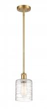  516-1S-SG-G1113-LED - Cobbleskill - 1 Light - 5 inch - Satin Gold - Mini Pendant