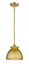  516-1S-SG-M14-SG - Adirondack - 1 Light - 8 inch - Satin Gold - Mini Pendant