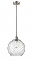 Innovations Lighting 516-1S-SN-G122-10CBK-LED - Farmhouse Chicken Wire - 1 Light - 10 inch - Brushed Satin Nickel - Mini Pendant