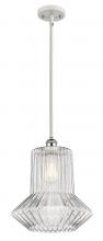  516-1S-WPC-G212-LED - Springwater - 1 Light - 12 inch - White Polished Chrome - Mini Pendant