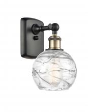  516-1W-BAB-G1213-6-LED - Athens Deco Swirl - 1 Light - 6 inch - Black Antique Brass - Sconce